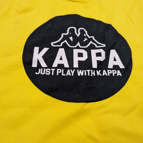 Kappa Unisex Crew Neck Yellow Pullover Loopknit with logo Sweatshirt for 12Yrs - Picture 2 of 8
